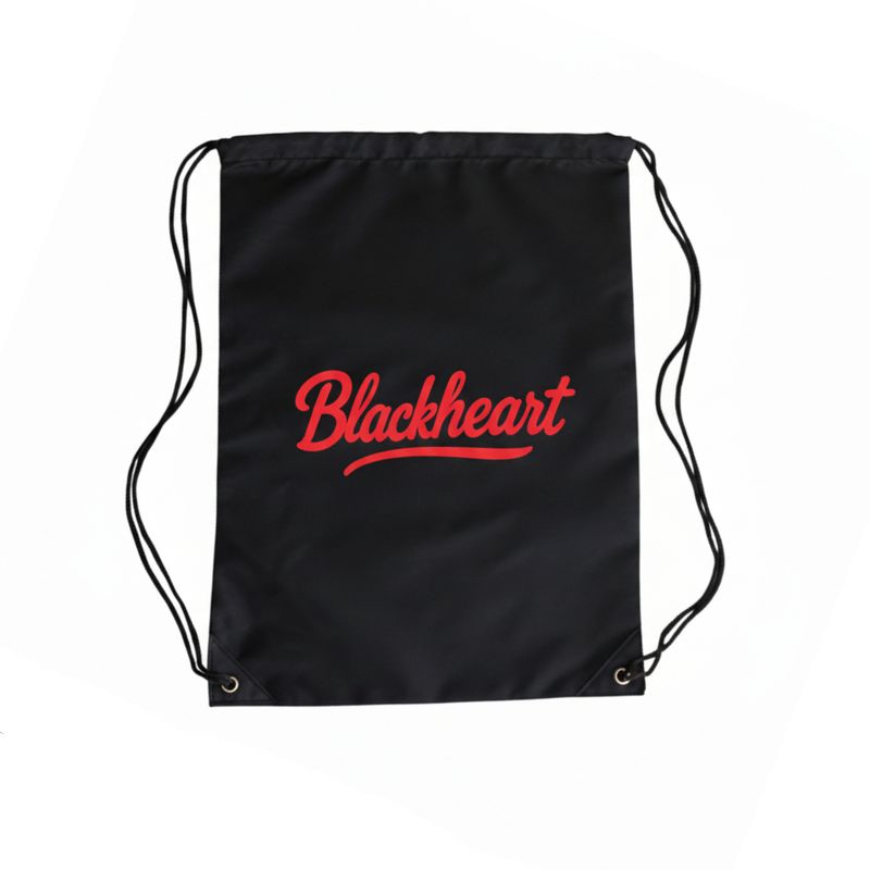 Blackheart Drawstring Bag 100% Polyester
