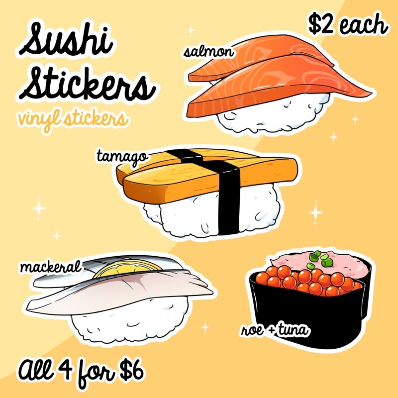 Sushi Vinyl Stickers (2020 Version)