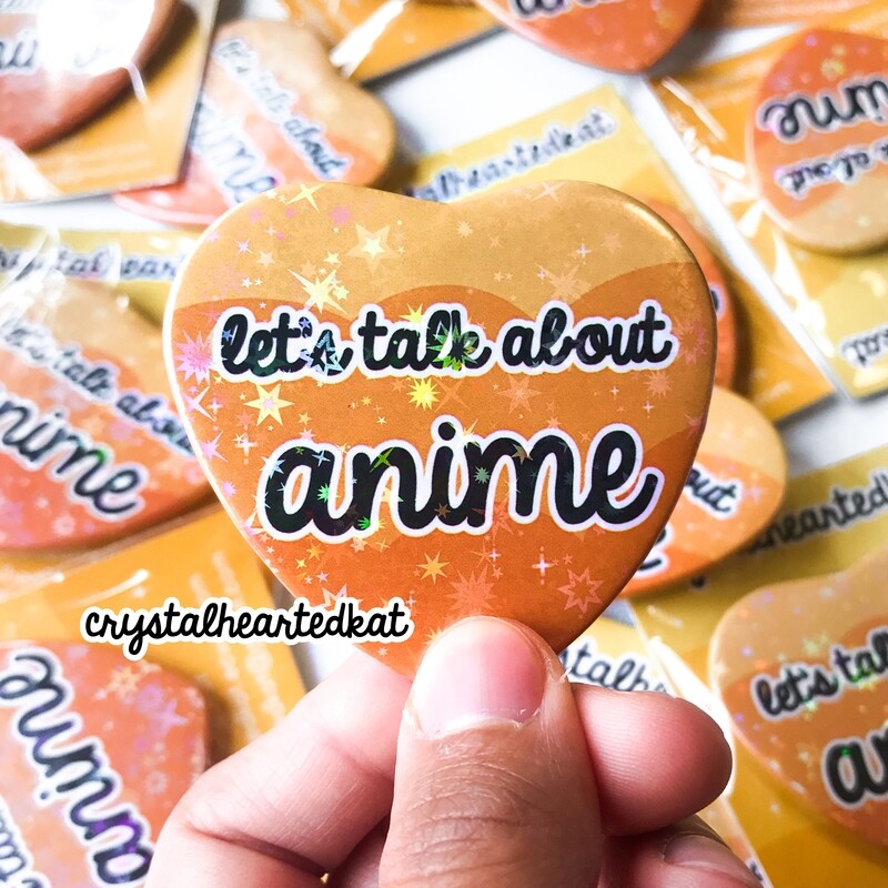 Let's Talk About Anime | Holo Heart Button