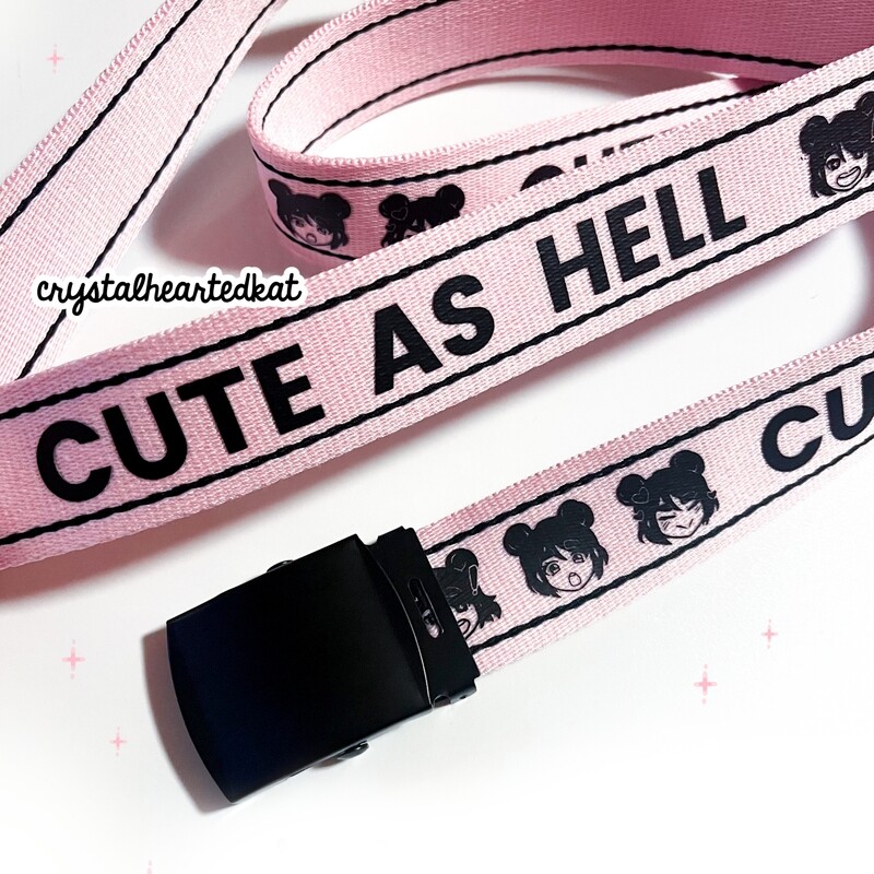 Cute as Hell Pink Industrial Fashion Belt