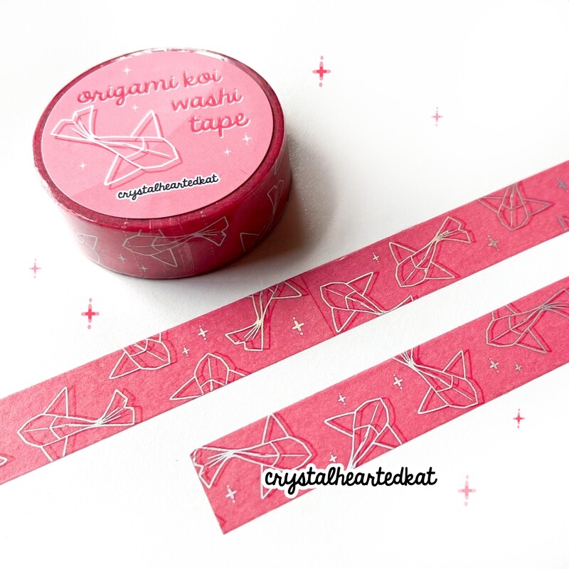 Holo Origami Koi Pink Washi Tape
