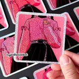 Just Rosy Pink Glitter Sticker