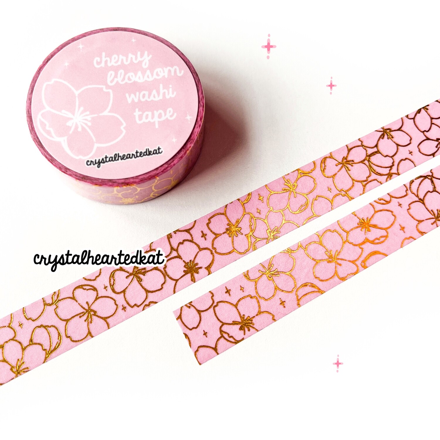 Cherry Blossom Gold Foil Washi Tape