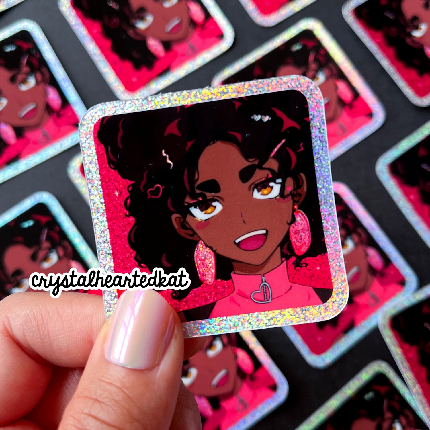 Ruby Glitter Sticker