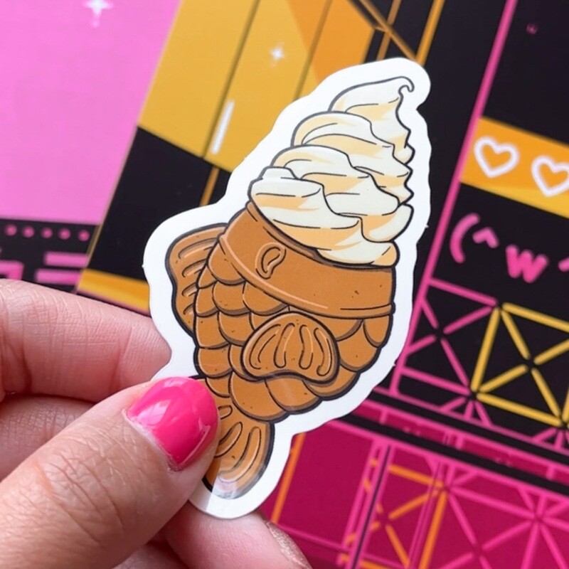 Taiyaki Ice Cream Sticker