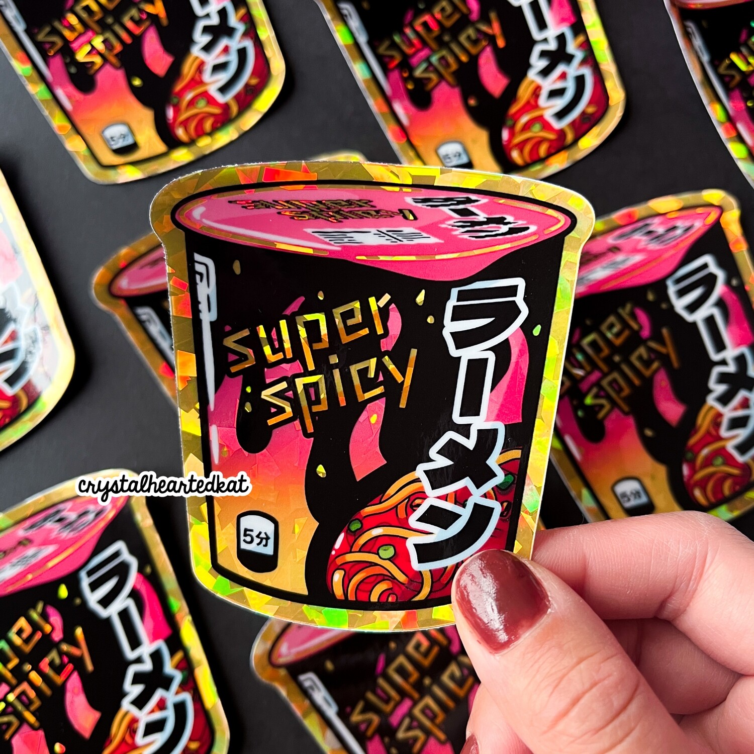 Super Spicy Ramen Prism Sticker