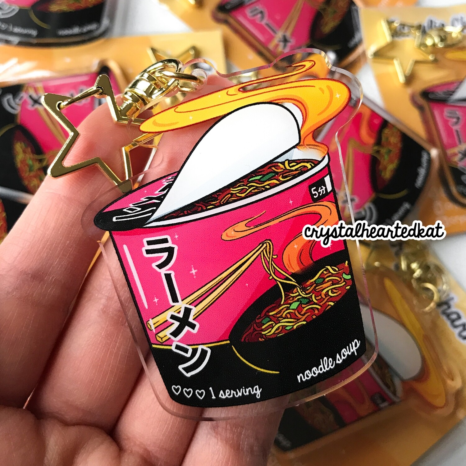 Cup Ramen Keychain Charm *Non-holographic*