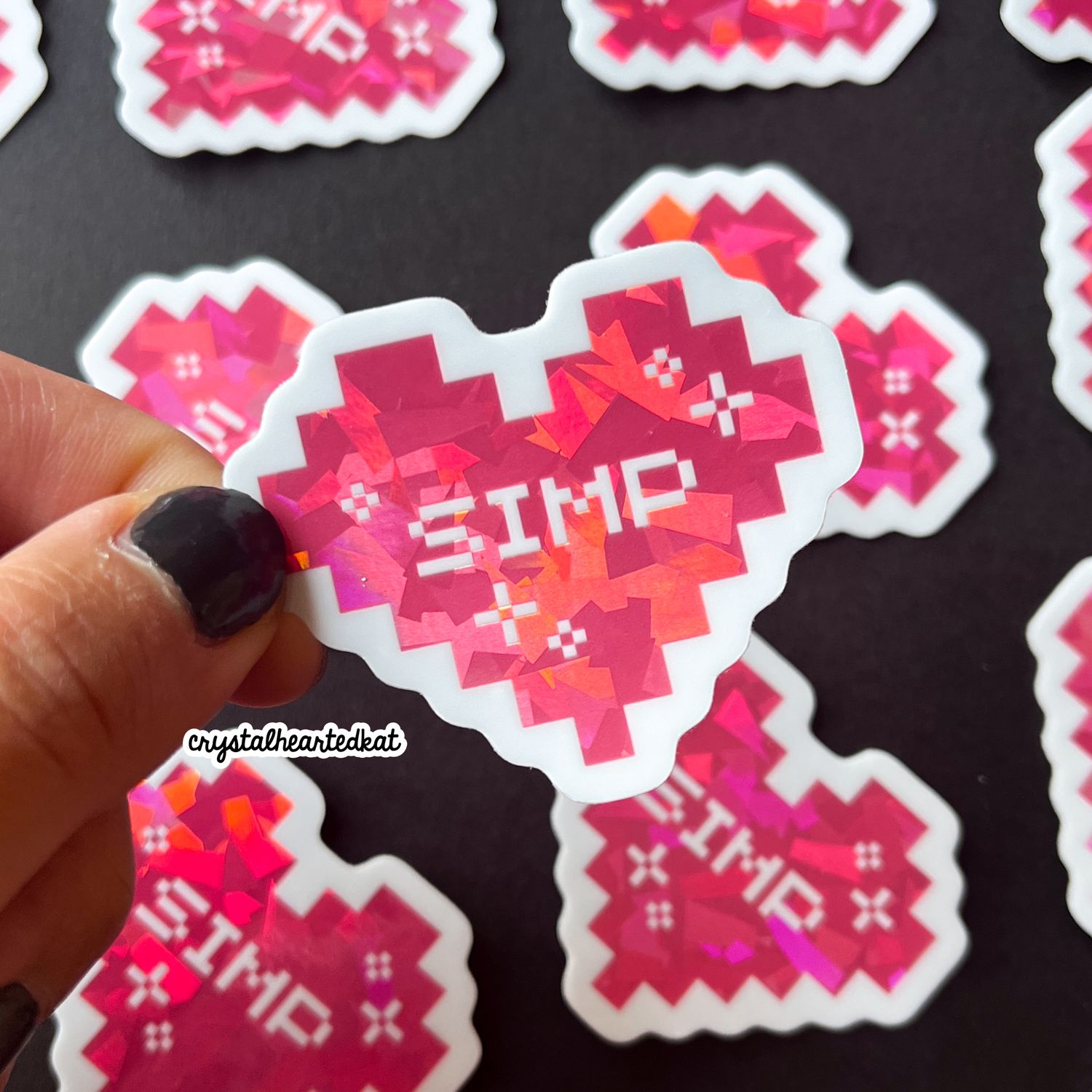 Simp Prism Holographic Vinyl Sticker