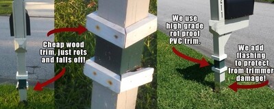 Eagle Harbor Mailbox Post Repair