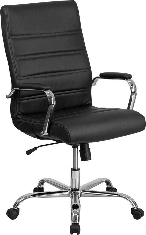 High Back Leather Executive Office Swivel Chair with Wheels