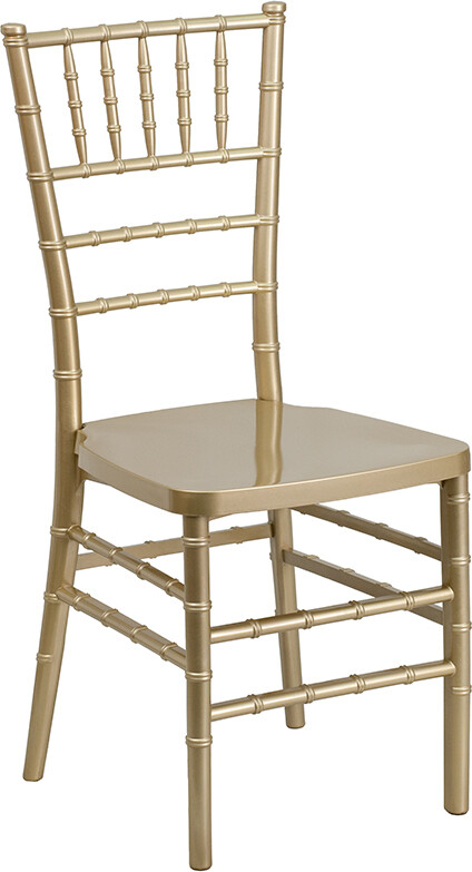 Chiavari PREMIUM Series Gold Resin Stacking Chair