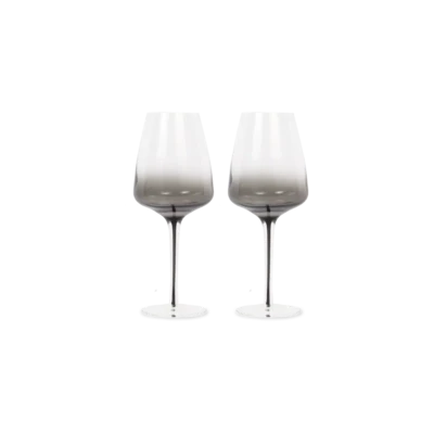 Dark Smoke Stem White Wine Glasses (Set of Two)