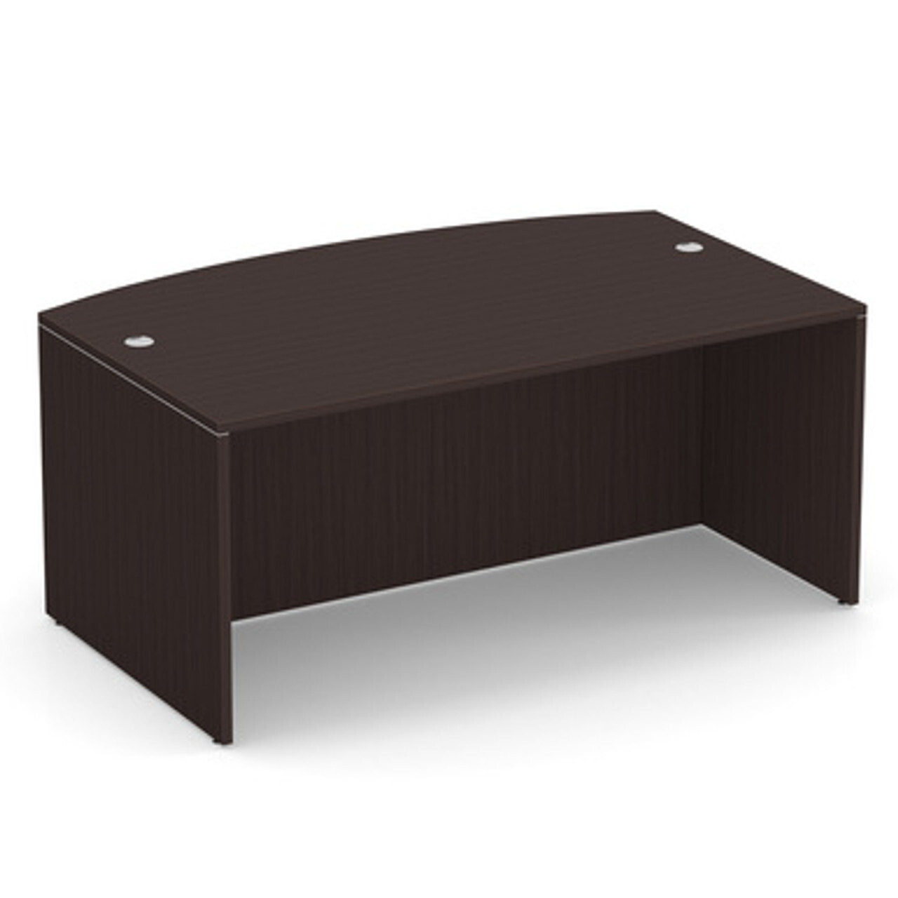 Mocha Bow Front Desk Shell
