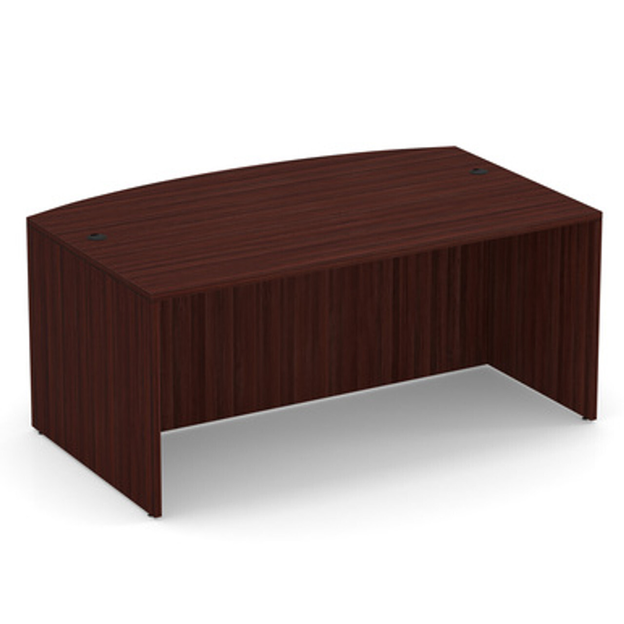 Mahogany Bow Front Desk Shell