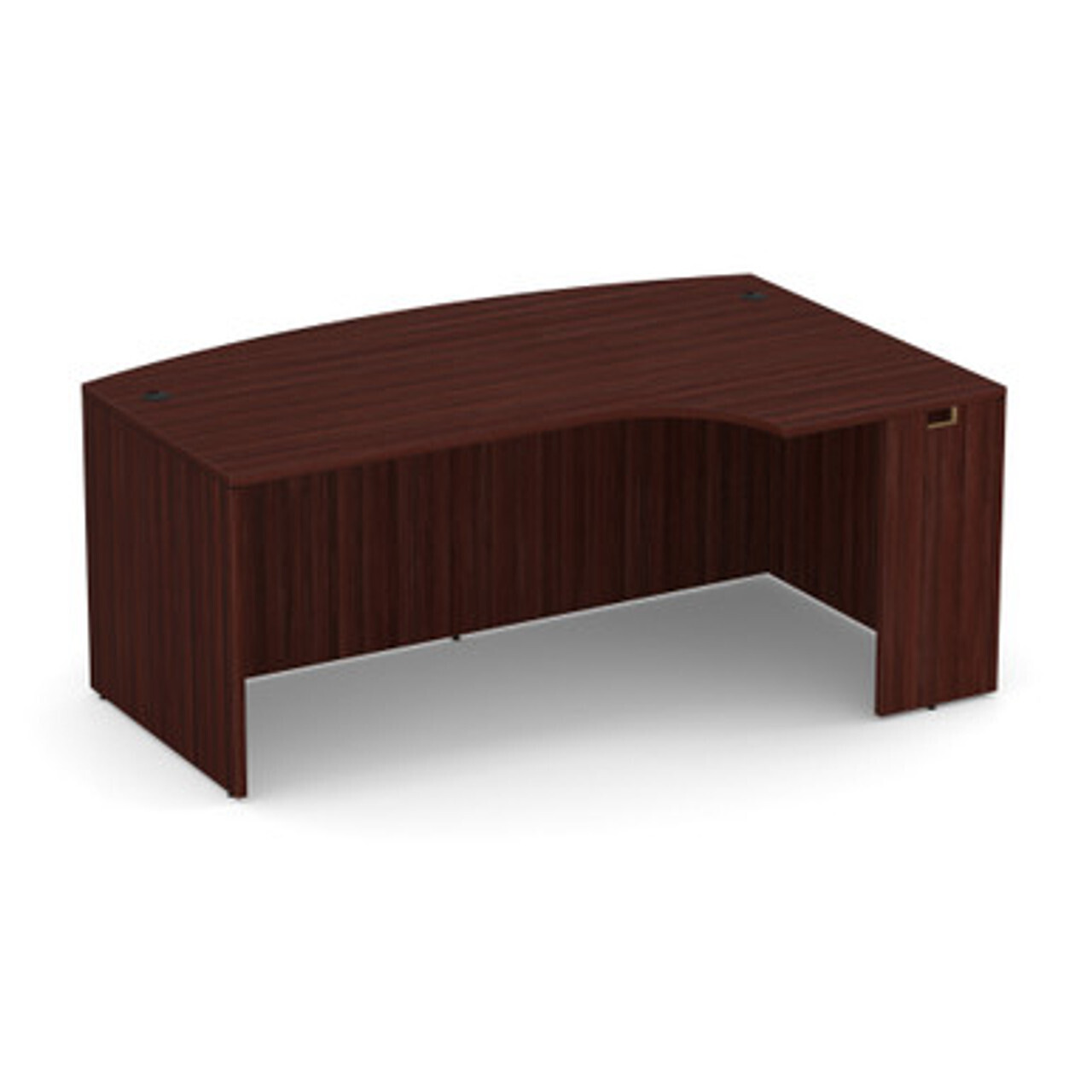 Mahogany Bow Front Desk with L or R Corner Ext