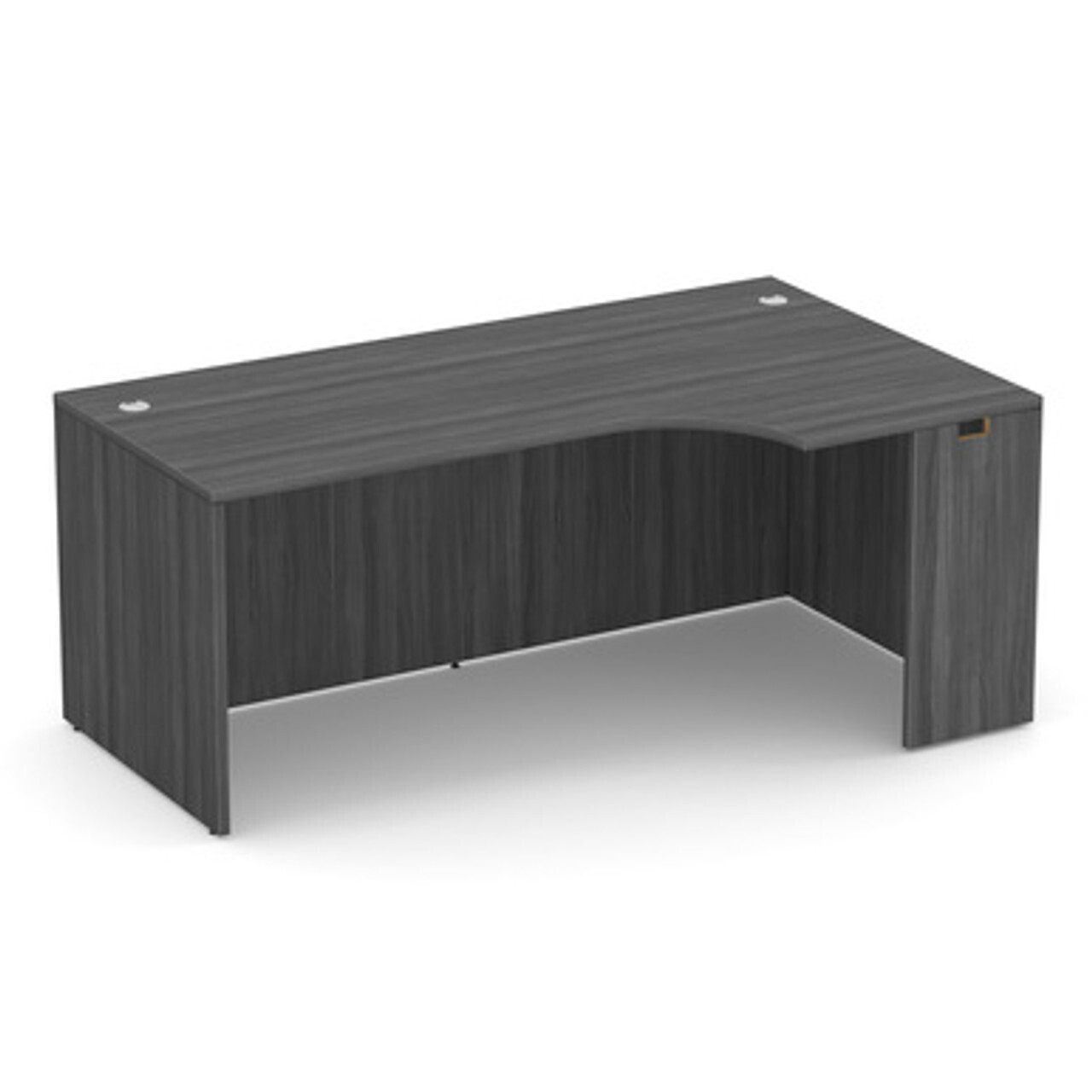 New Port Grey Straight Front Desk with L or R Corner Ext