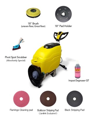 Automatic Floor Scrubber 18″ JL E Bundle KIT