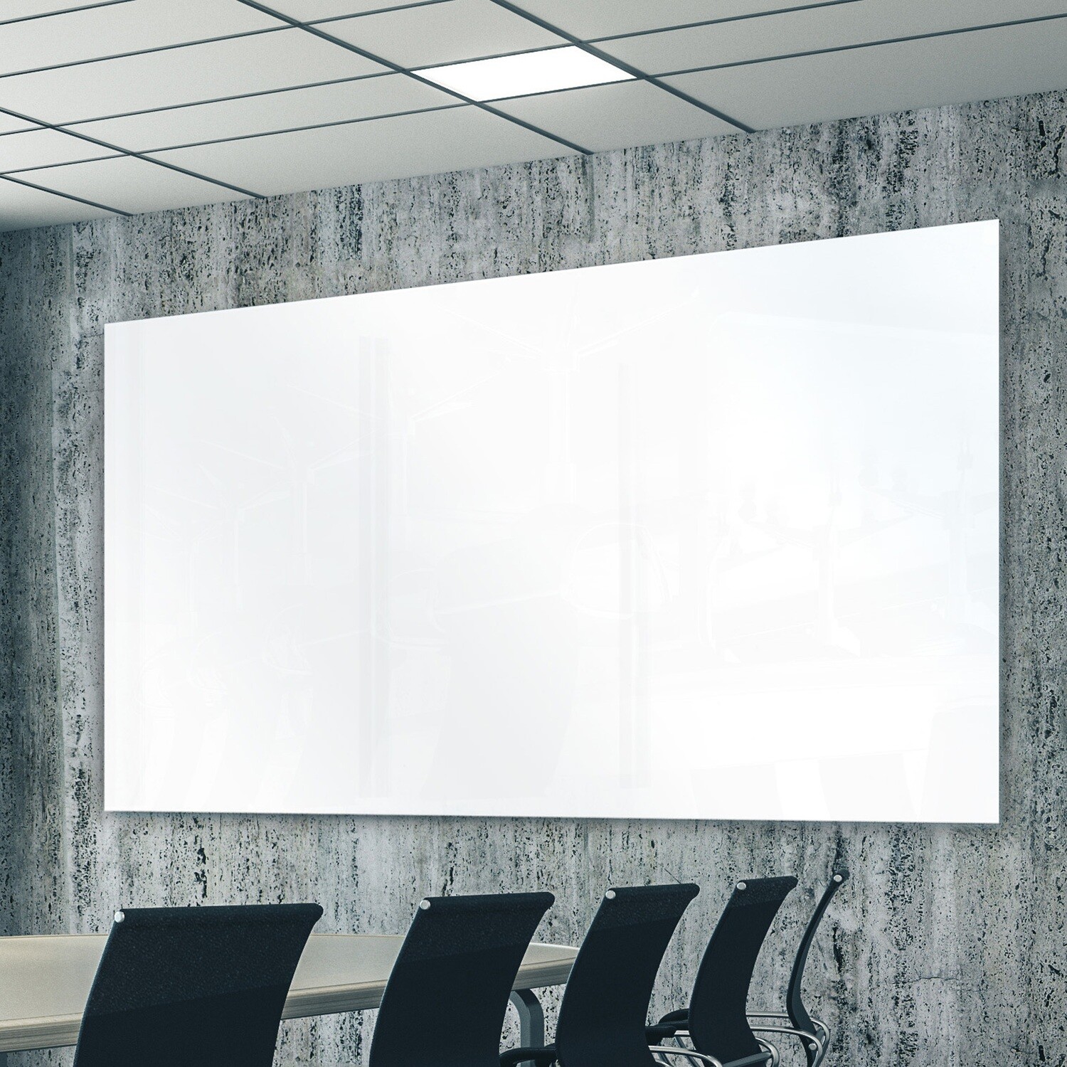 ClearVision Magnetic Glass Markerboards w/Z-Bar Mount
