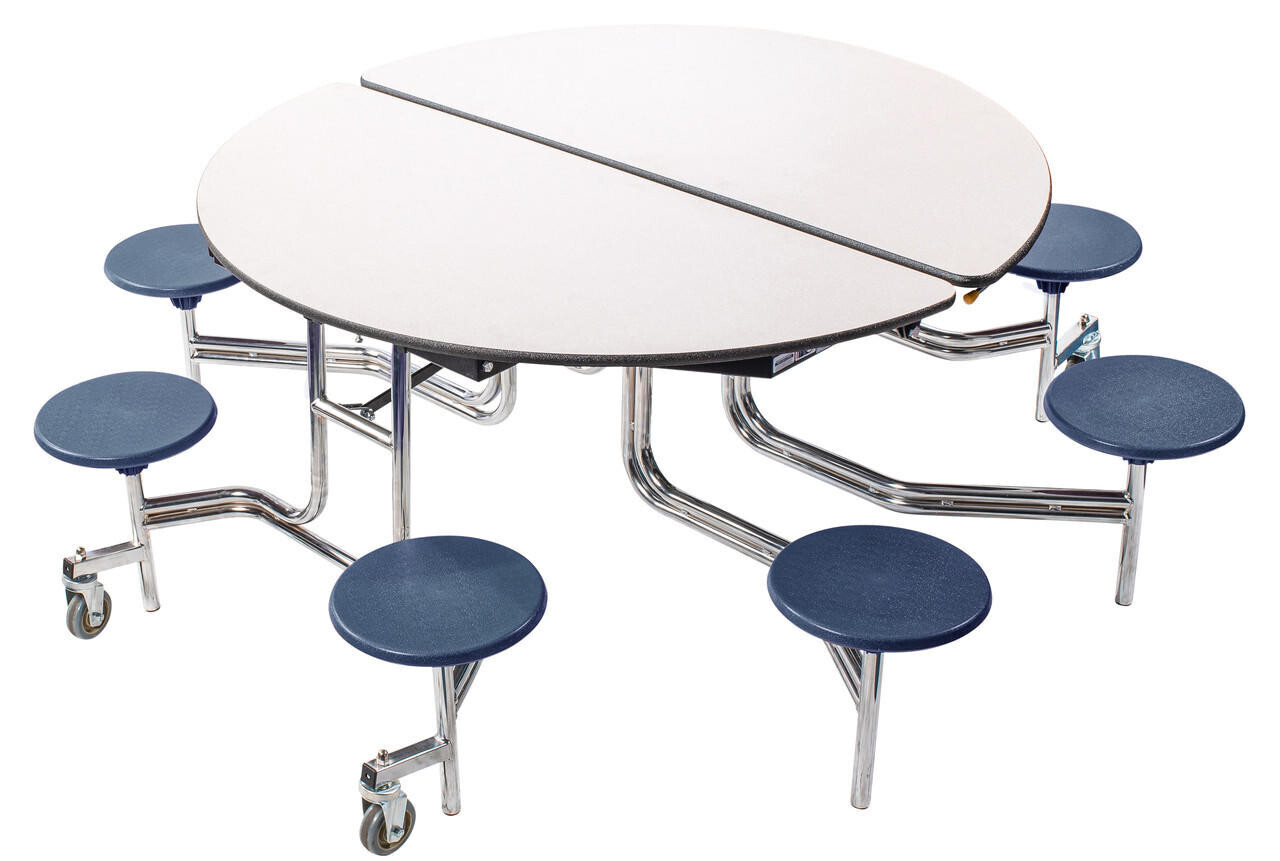 Round Mobile Stool Table