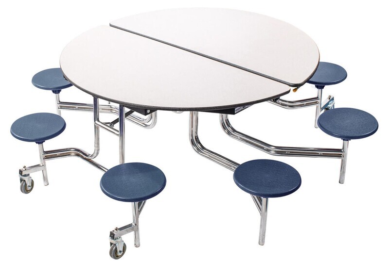 Round Mobile Stool Table