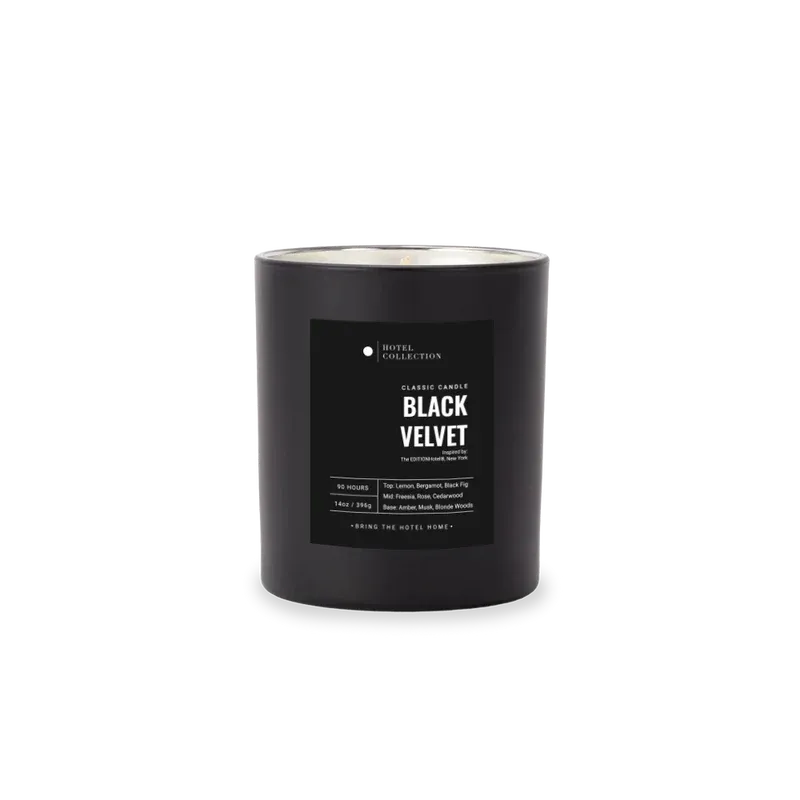 Classic Black Velvet Candle
