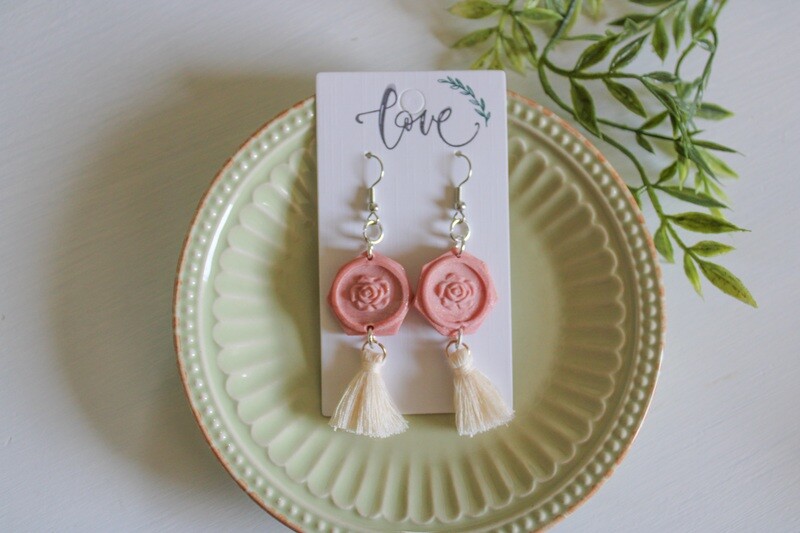 ROSE GOLD Clay Handmade Earrings