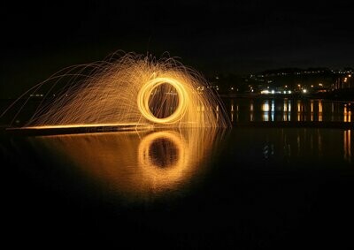 Steel Wool Photography at the lake - Available Options Below