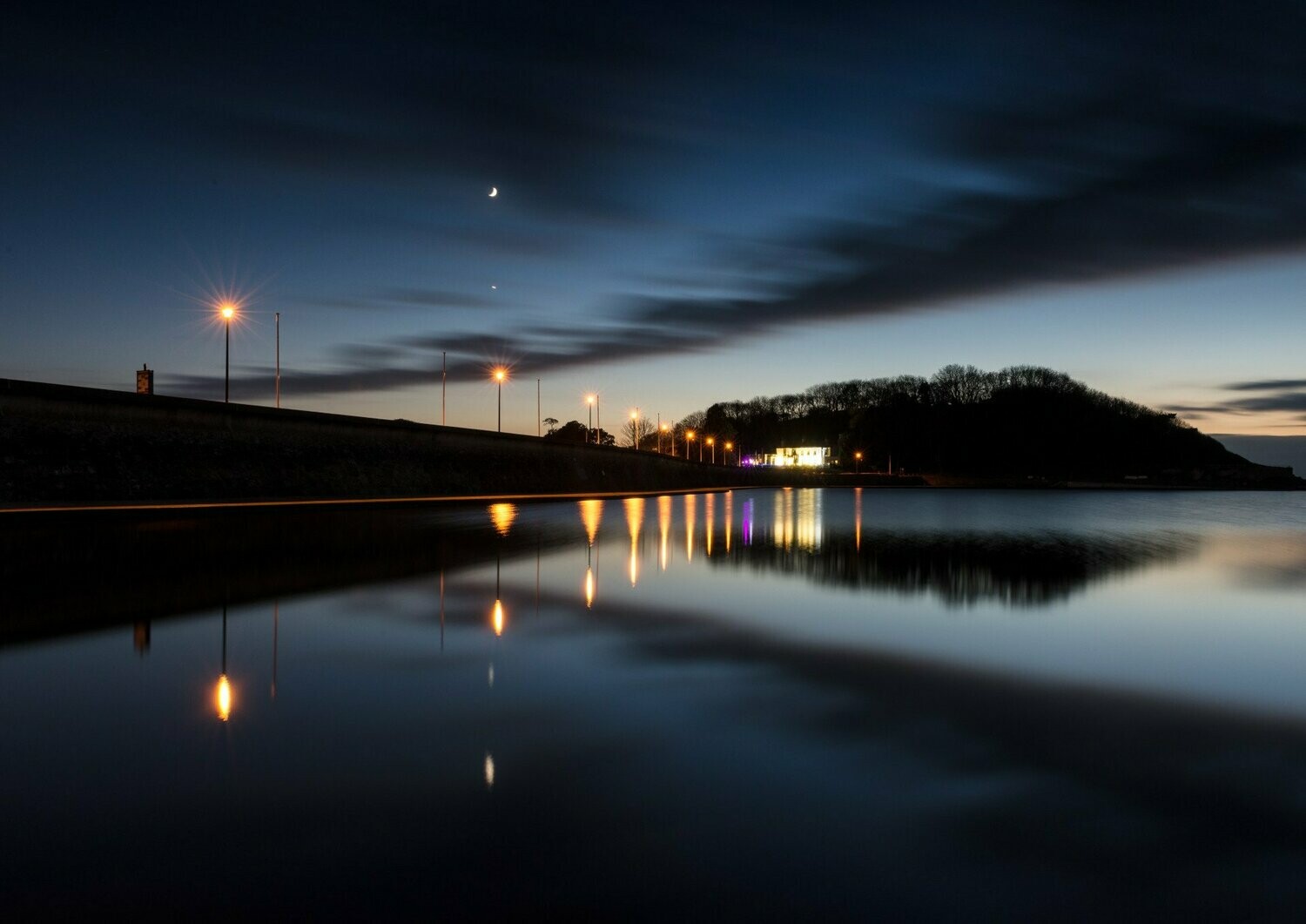 The Moon & Venus over the lake  - Available Options Below