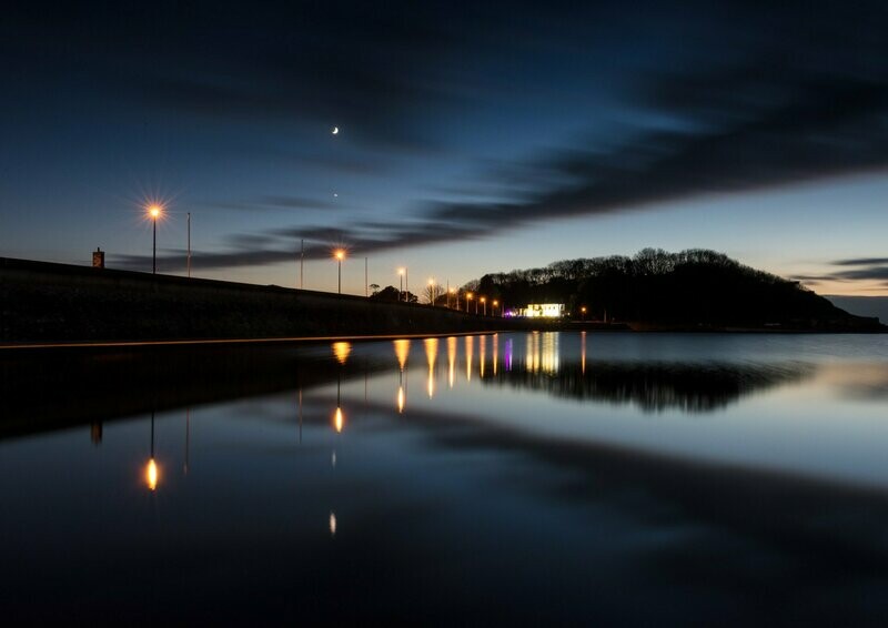 The Moon & Venus over the lake  - Available Options Below