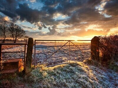 Frosty morning, over Nailsea/Tickenham moors.