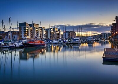 Blue Hour at the Marina - Available Options Below