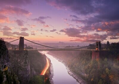 Early Morning Commute - Bristol's Clifton Suspension Bridge ​​  - Available Options Below