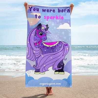 Sparkle Unicorn Beach Towel Bath Sheet