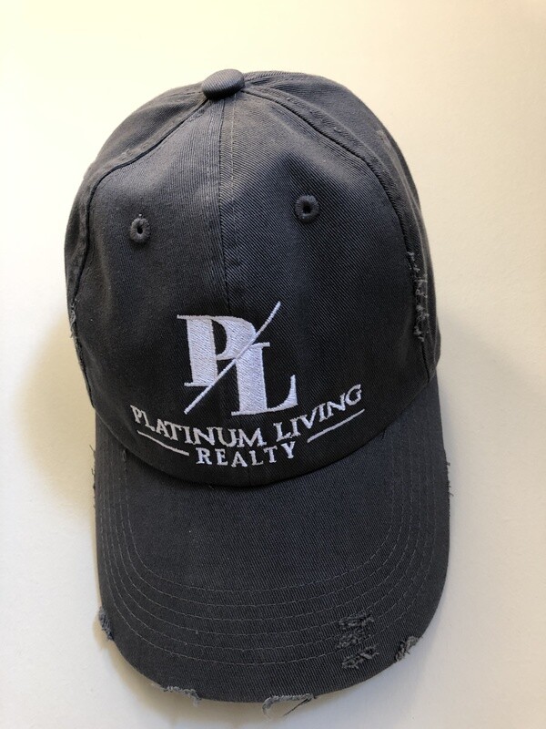 Charcoal Distressed Baseball Cap