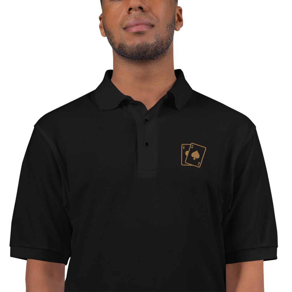 Men&#39;s High Roller Premium Polo - Black