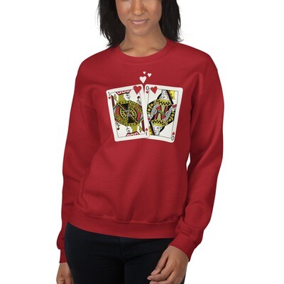 Poker Love Story Sweatshirt - Extended Sizes Available