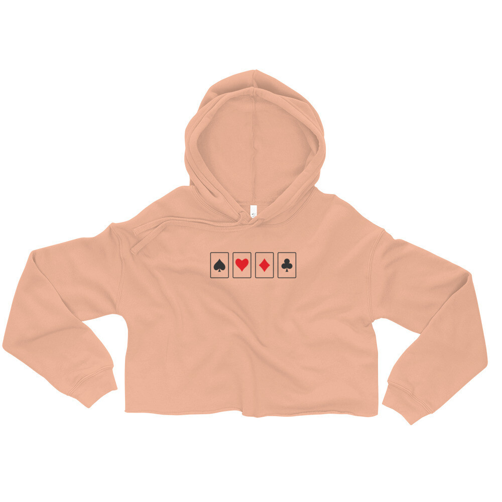 Card Deck Crop Hoodie - 4 Colors