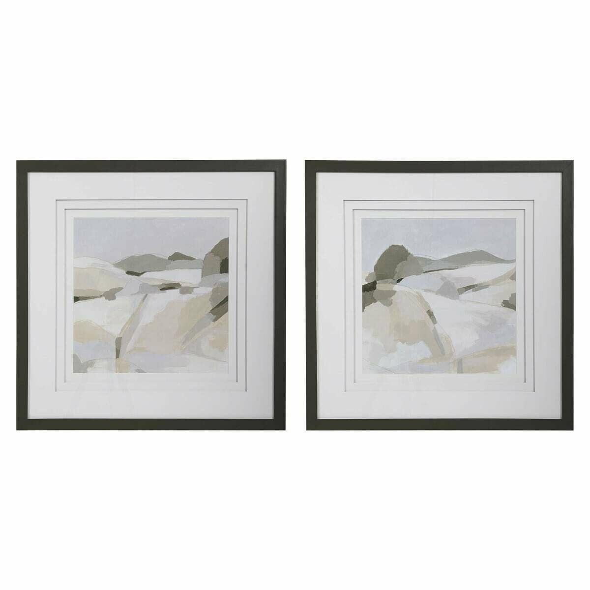 WESTERN LANDSCAPE FRAMED PRINTS, S/2