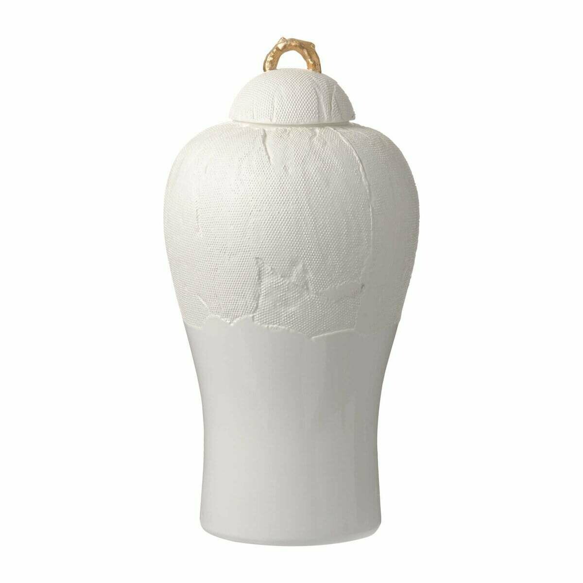 GAUZE JAR - MATTE AND GLOSS WHITE