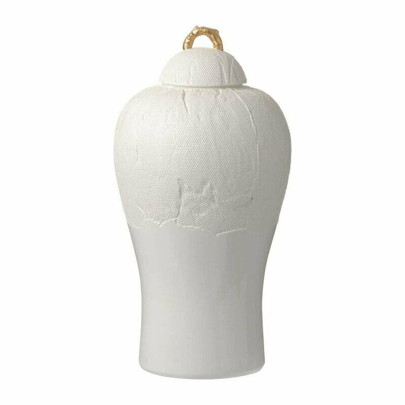 GAUZE JAR - MATTE AND GLOSS WHITE