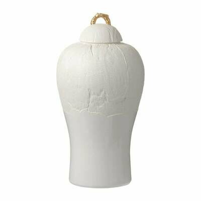 GAUZE JAR - MATTE AND GLOSS WHITE