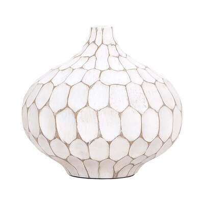 Carved Divot Resin Bubble Vase