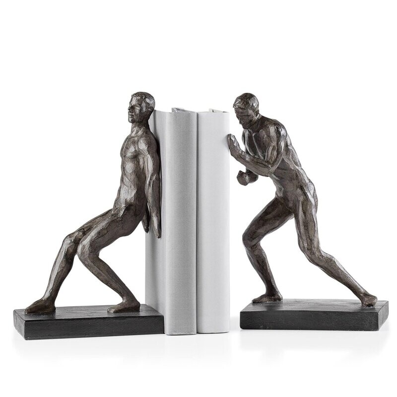 ATHLETIC RESIN MEN 2 PIECE BOOKEND SET