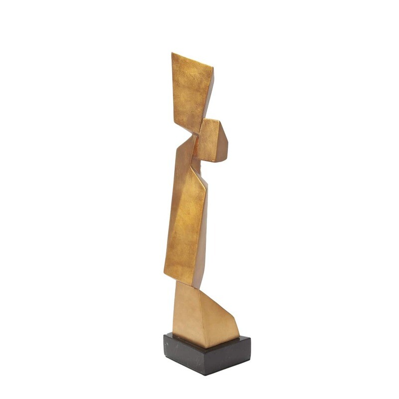 FACET SCULPTURE-GOLD-SM