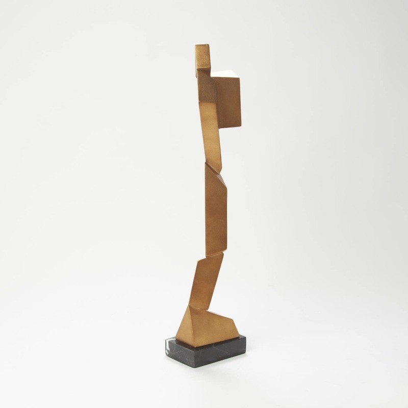 FACET SCULPTURE-GOLD-LG