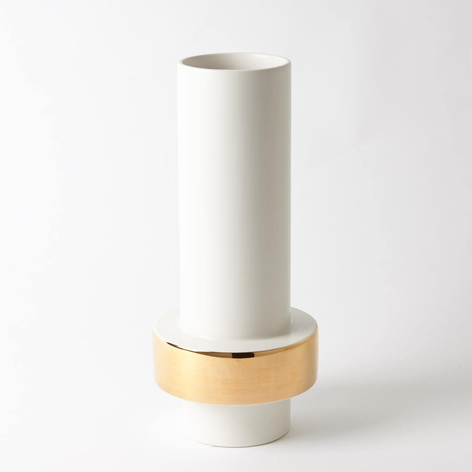 GOLD RING VASE-LOW