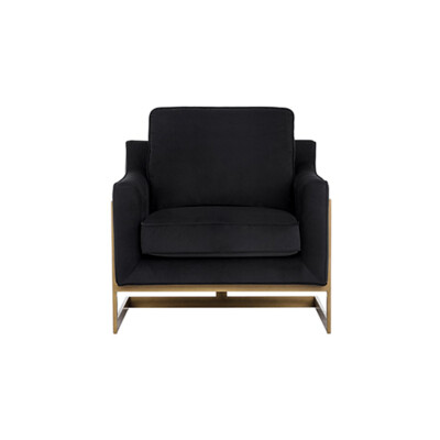 Kalmin Lounge Chair - Abbington Black