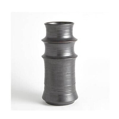 Cylinder Vase-Gunmetal-Lg