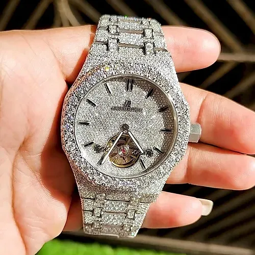 fully bust down AP diamond watch