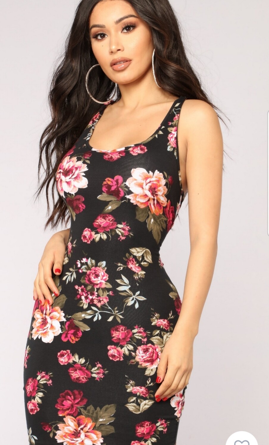 Flowers And Chocolate  Floral Dress